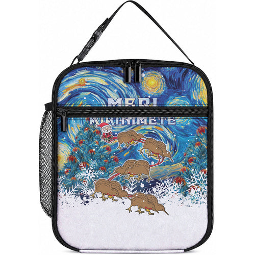 New Zealand Christmas Lunch Bag Kiwis Santa Sleigh Starry Night Style