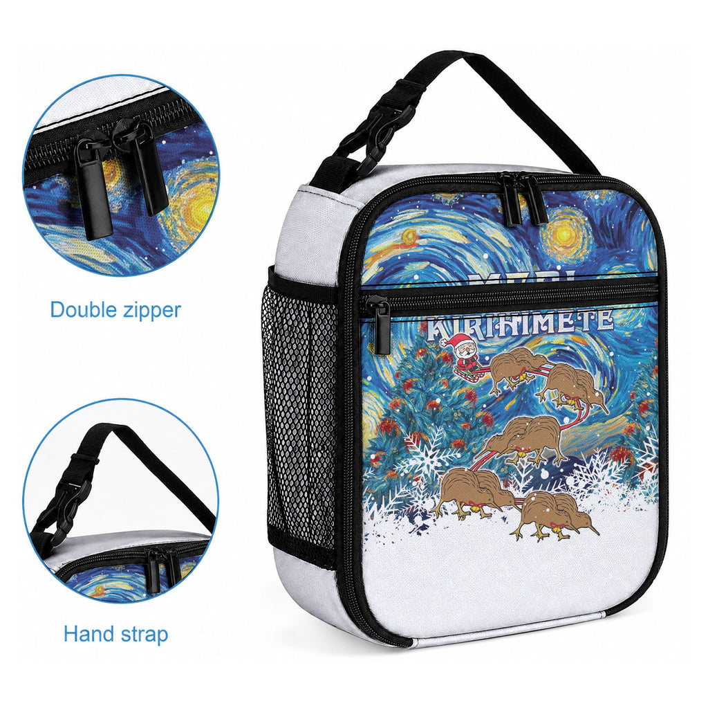 New Zealand Christmas Lunch Bag Kiwis Santa Sleigh Starry Night Style