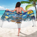 New Zealand Christmas Sarong Kiwis Santa Sleigh Starry Night Style