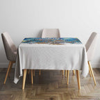 New Zealand Christmas Tablecloth Kiwis Santa Sleigh Starry Night Style