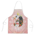 Australian Cockatoos Apron Flora Aboriginal Dot Art Pattern