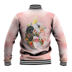 Australian Cockatoos Baseball Jacket Flora Aboriginal Dot Art Pattern