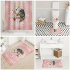 Australian Cockatoos Bathroom Set Flora Aboriginal Dot Art Pattern