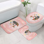 Australian Cockatoos Bathroom Set Flora Aboriginal Dot Art Pattern