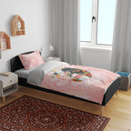 Australian Cockatoos Bedding Set Flora Aboriginal Dot Art Pattern