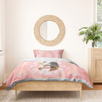 Australian Cockatoos Bedding Set Flora Aboriginal Dot Art Pattern