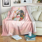 Australian Cockatoos Blanket Flora Aboriginal Dot Art Pattern