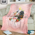 Australian Cockatoos Blanket Flora Aboriginal Dot Art Pattern