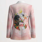 Australian Cockatoos Blazer Flora Aboriginal Dot Art Pattern