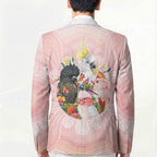 Australian Cockatoos Blazer Flora Aboriginal Dot Art Pattern