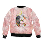 Australian Cockatoos Bomber Jacket Flora Aboriginal Dot Art Pattern