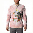 Australian Cockatoos Button Sweatshirt Flora Aboriginal Dot Art Pattern
