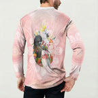 Australian Cockatoos Button Sweatshirt Flora Aboriginal Dot Art Pattern