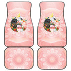 Australian Cockatoos Car Mats Flora Aboriginal Dot Art Pattern
