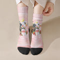Australian Cockatoos Crew Socks Flora Aboriginal Dot Art Pattern