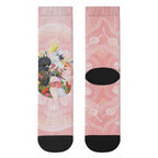 Australian Cockatoos Crew Socks Flora Aboriginal Dot Art Pattern