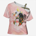 Australian Cockatoos Cross Shoulder Shirt Flora Aboriginal Dot Art Pattern