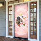 Australian Cockatoos Door Cover Flora Aboriginal Dot Art Pattern