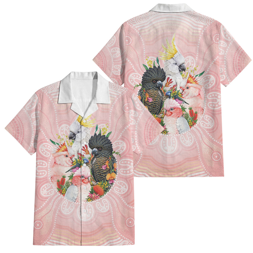 Australian Cockatoos Family Matching Mermaid Dress and Hawaiian Shirt Flora Aboriginal Dot Art Pattern