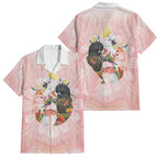 Australian Cockatoos Family Matching Off Shoulder Maxi Dress and Hawaiian Shirt Flora Aboriginal Dot Art Pattern