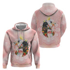 Australian Cockatoos Hoodie Flora Aboriginal Dot Art Pattern