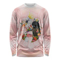 Australian Cockatoos Long Sleeve Shirt Flora Aboriginal Dot Art Pattern