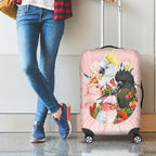 Australian Cockatoos Luggage Cover Flora Aboriginal Dot Art Pattern