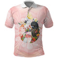 Australian Cockatoos Polo Shirt Flora Aboriginal Dot Art Pattern