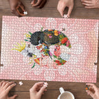 Australian Cockatoos Puzzle Flora Aboriginal Dot Art Pattern