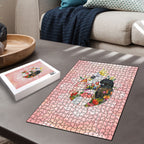 Australian Cockatoos Puzzle Flora Aboriginal Dot Art Pattern