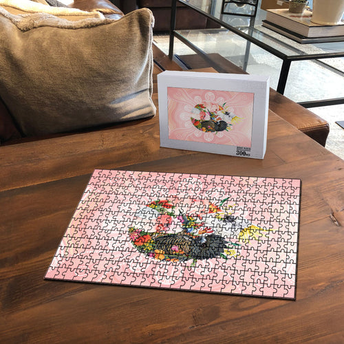 Australian Cockatoos Puzzle Flora Aboriginal Dot Art Pattern