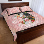 Australian Cockatoos Quilt Bed Set Flora Aboriginal Dot Art Pattern
