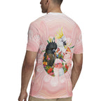 Australian Cockatoos Rugby Jersey Flora Aboriginal Dot Art Pattern