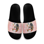Australian Cockatoos Slide Sandals Flora Aboriginal Dot Art Pattern