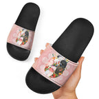 Australian Cockatoos Slide Sandals Flora Aboriginal Dot Art Pattern