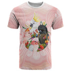 Australian Cockatoos T Shirt Flora Aboriginal Dot Art Pattern