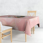 Australian Cockatoos Tablecloth Flora Aboriginal Dot Art Pattern