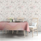 Australian Cockatoos Tablecloth Flora Aboriginal Dot Art Pattern