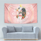 Australian Cockatoos Tapestry Flora Aboriginal Dot Art Pattern