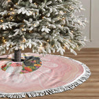 Australian Cockatoos Tree Skirt Flora Aboriginal Dot Art Pattern