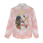Australian Cockatoos Women Casual Shirt Flora Aboriginal Dot Art Pattern