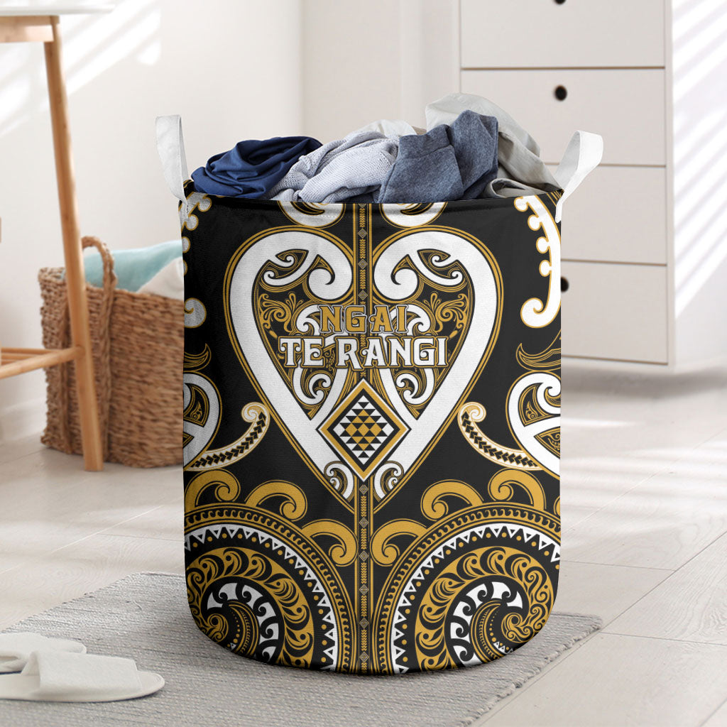 Aotearoa Ngai Te Rangi Laundry Basket Maori Tribal Pattern