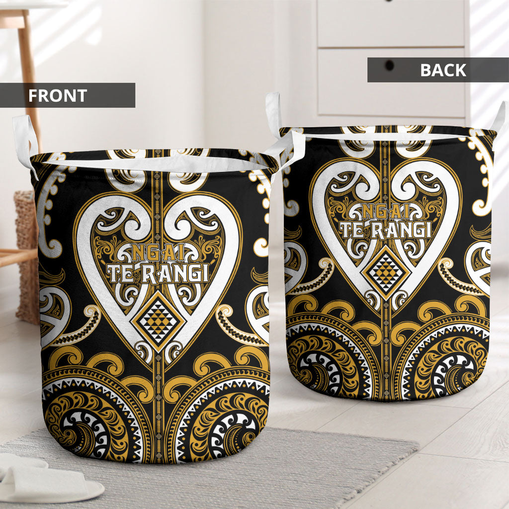 Aotearoa Ngai Te Rangi Laundry Basket Maori Tribal Pattern