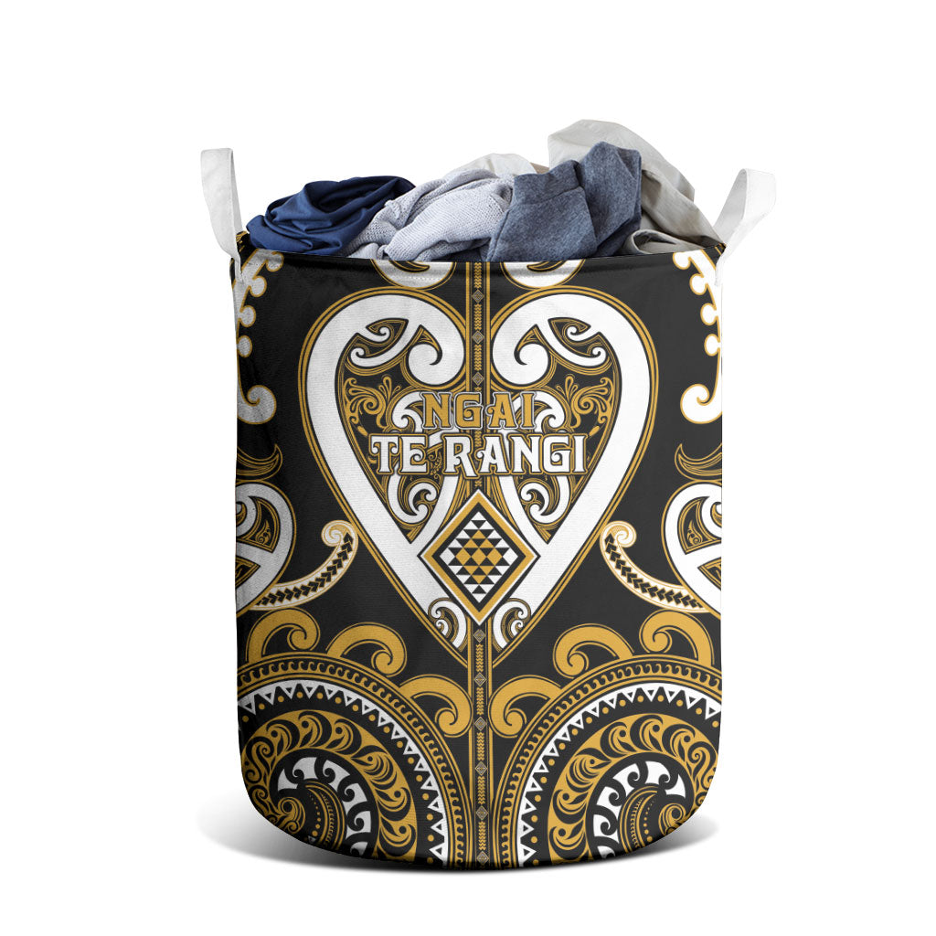 Aotearoa Ngai Te Rangi Laundry Basket Maori Tribal Pattern