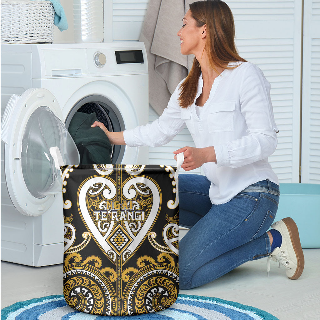 Aotearoa Ngai Te Rangi Laundry Basket Maori Tribal Pattern