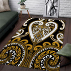 Aotearoa Ngai Te Rangi Area Rug Maori Tribal Pattern