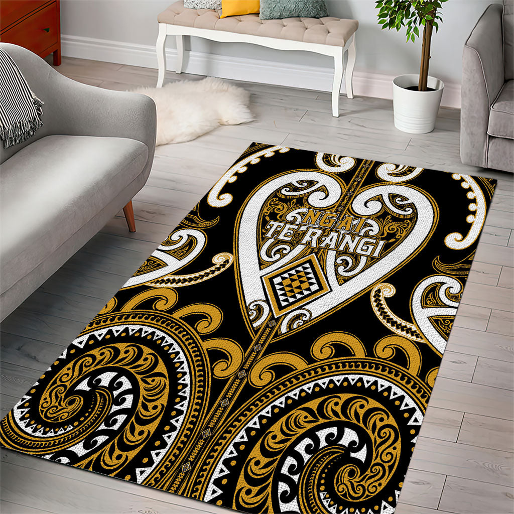 Aotearoa Ngai Te Rangi Area Rug Maori Tribal Pattern