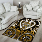 Aotearoa Ngai Te Rangi Area Rug Maori Tribal Pattern