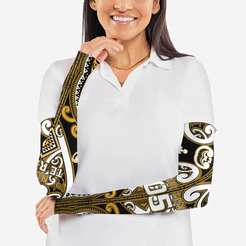 Custom Aotearoa Ngai Te Rangi Arm Sleeves Maori Tribal Pattern