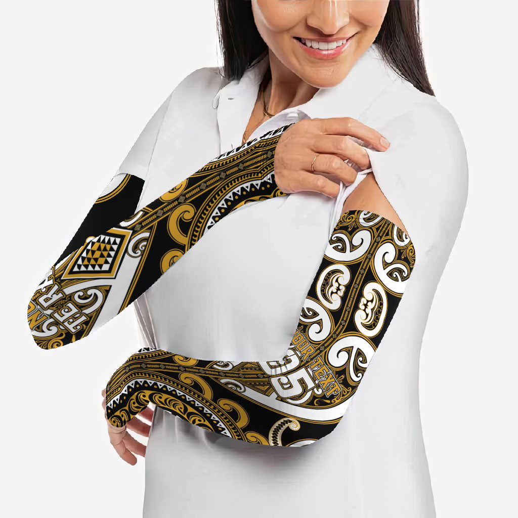 Custom Aotearoa Ngai Te Rangi Arm Sleeves Maori Tribal Pattern